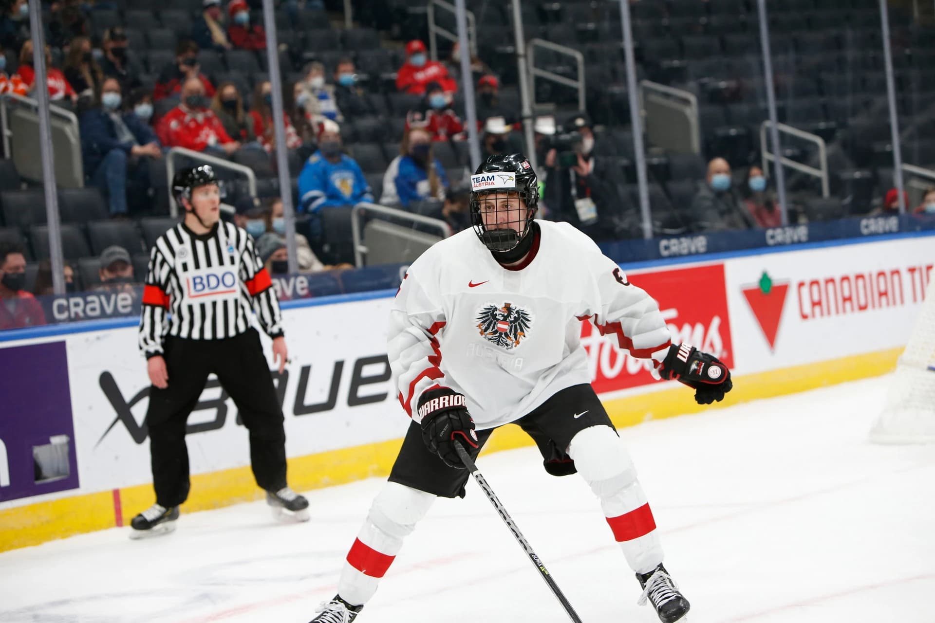 Luca Auer setzte im ersten Testspiel gegen Lettland den 4:2-Schlusspunkt - Copyright: puckfans.at/Werner Krainbucher