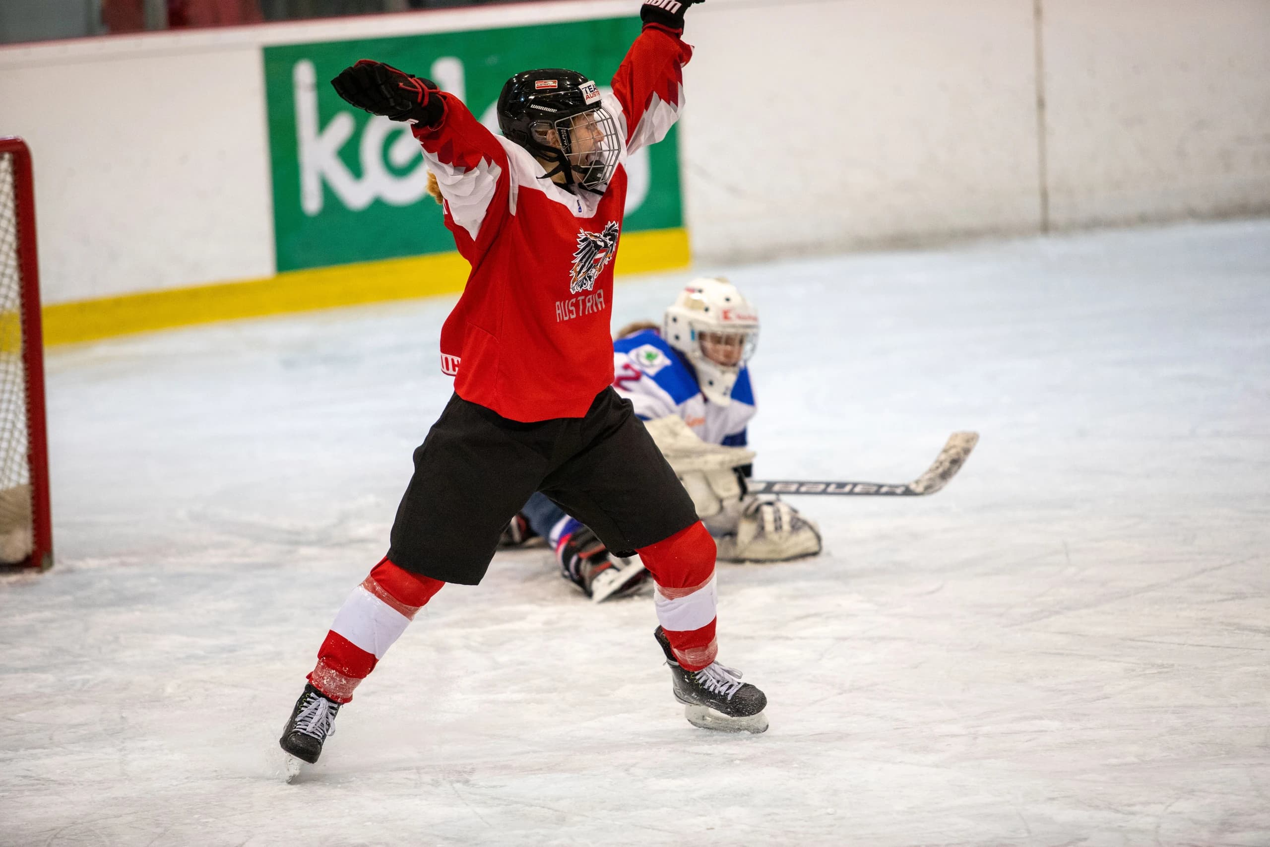 So wollen wir Österreichs U18-Team bei der Heim-WM jubeln sehen. Im Bild: Marja Linzbichler - Copyright: Wolfgang Handler