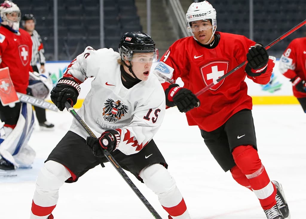Finn Van EE bereitet sich mit der U20 in St. Pölten auf die anstehende U20-WM in Kanada vor - Copyright: puckfans.at/Werner Krainbucher