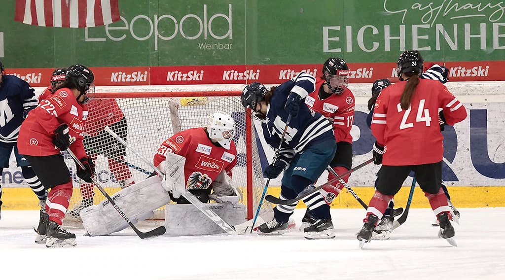 Österreich gewann den ersten Test gegen die Middlebury College Panthers - Copyright: Johannes Franke