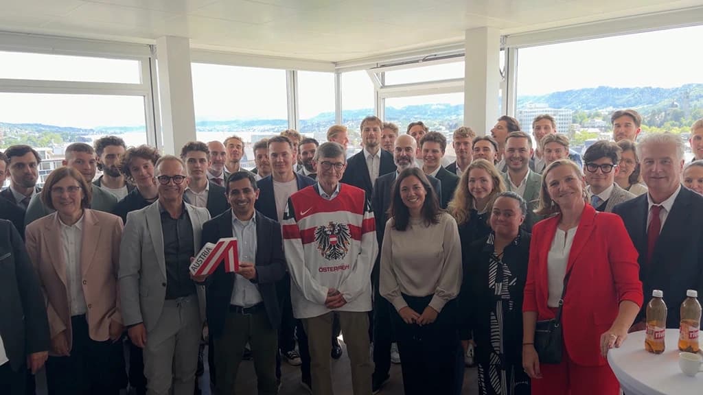 Reception for Team Austria in Zurich with Ambassador Markus Wuketich and trade commissioner Patrick Sagmeister