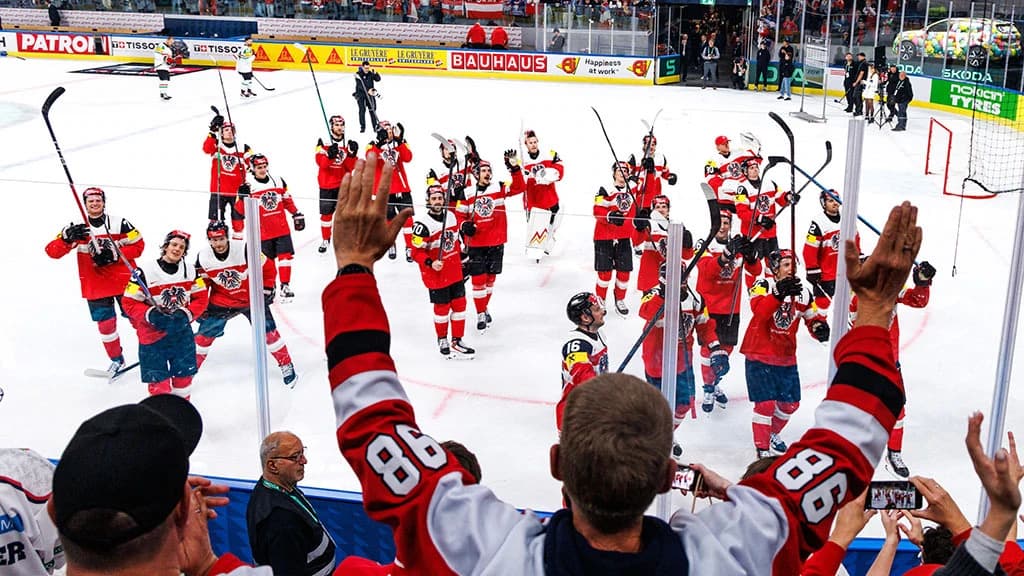 Austria celebrate their victory over Hungary (Photo: GEPA/Matic Klansek)