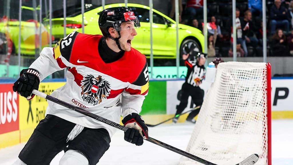 Paul Huber at the 2026 IIHF Ice Hockey World Championship (Photo: GEPA/Matic Klansek)